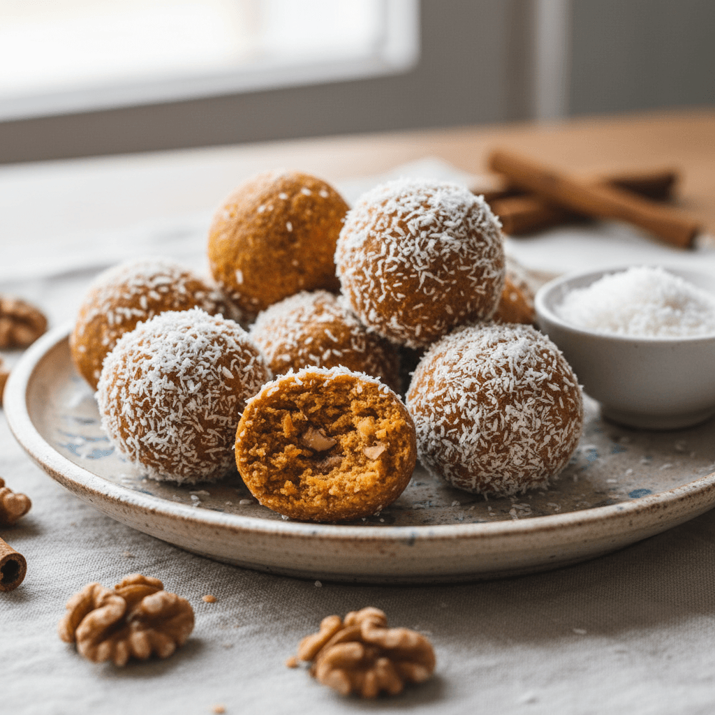 Easy Carrot Cake Energy Balls (No-Bake, Healthy)