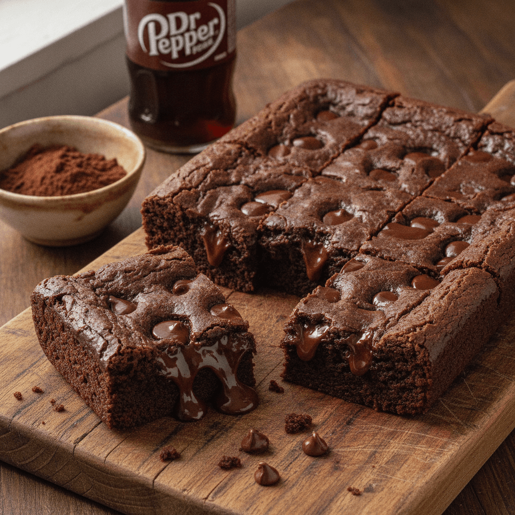 Fudgy Dr Pepper Brownies (Easy One-Bowl Recipe)