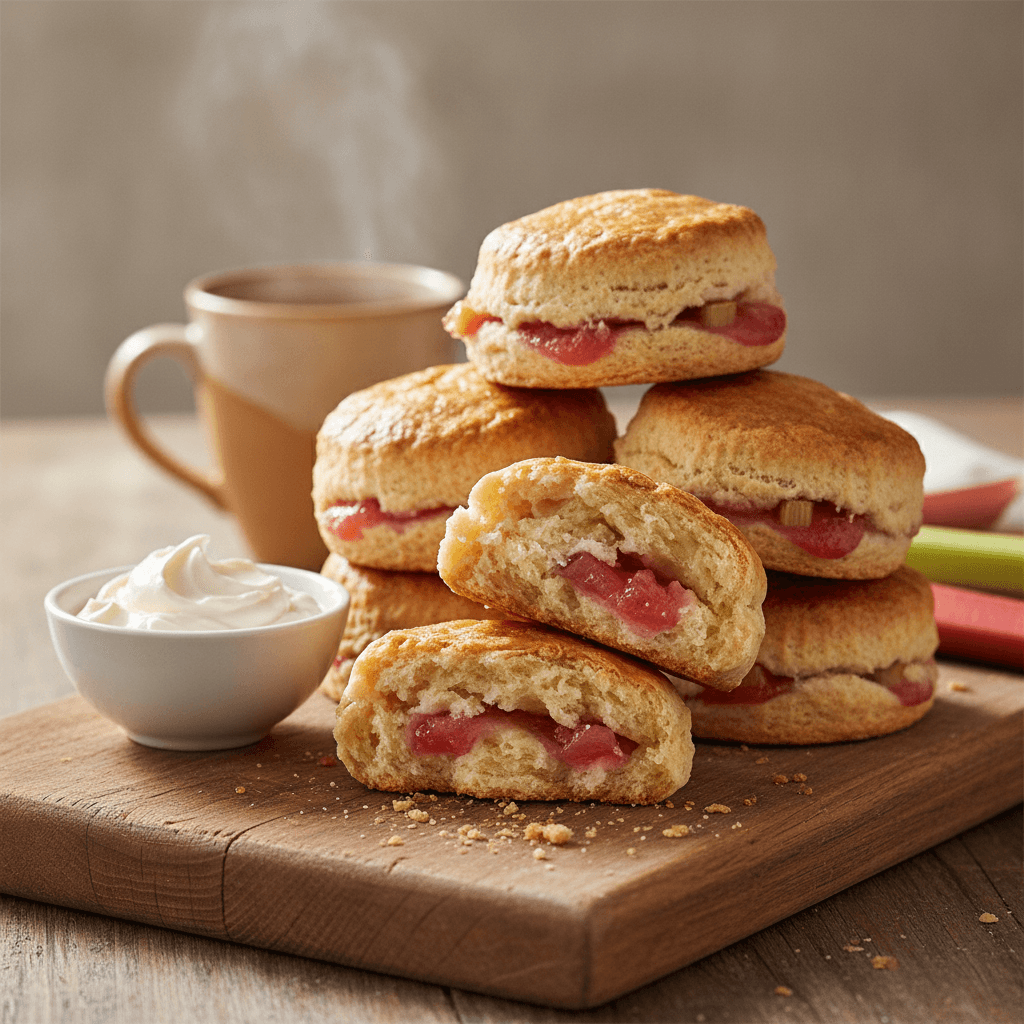 Easy Rhubarb Scones Recipe (Flaky & Tender!)