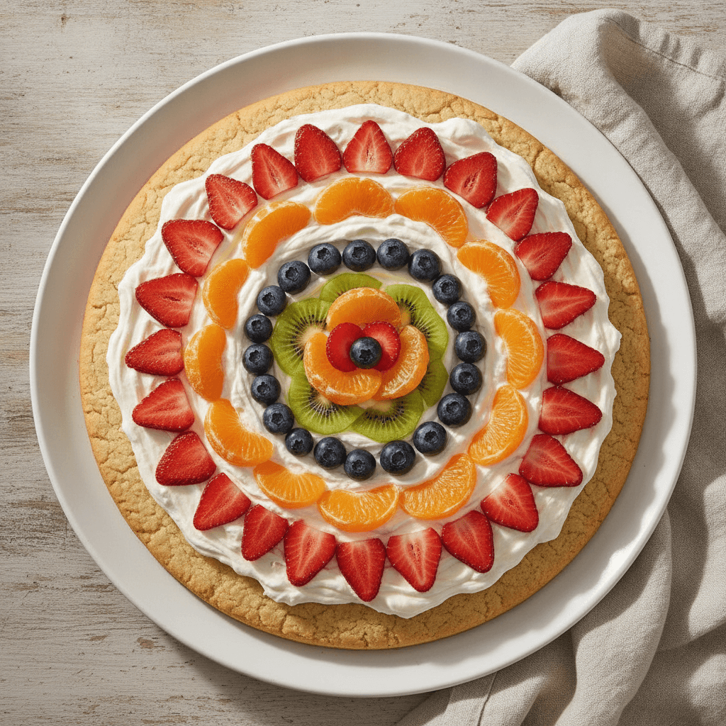 Easy Fruit Pizza with a Soft Sugar Cookie Crust