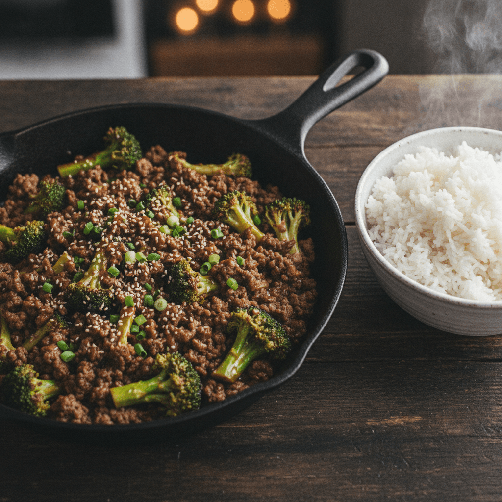 Easy One-Pan Ground Beef and Broccoli (30-Minute Recipe!)