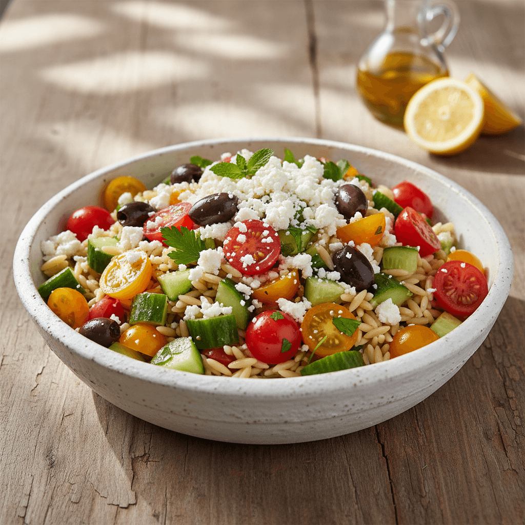 The Best Mediterranean Orzo Salad Recipe (Fresh & Easy)