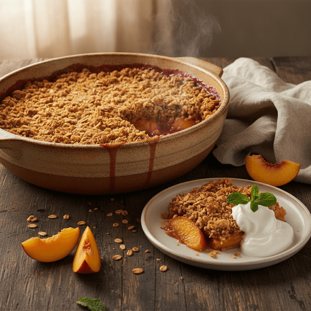 Easy Peach Crisp Recipe (Perfect for Meal Prep!)