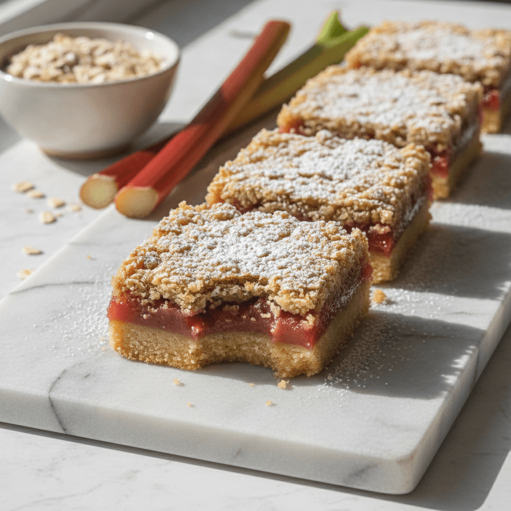 Easy Rhubarb Bars Recipe (Perfect for Meal Prep!)