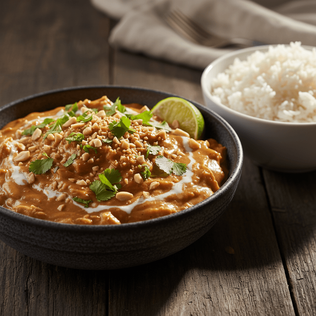 Rich & Creamy Slow Cooker Peanut Chicken Recipe