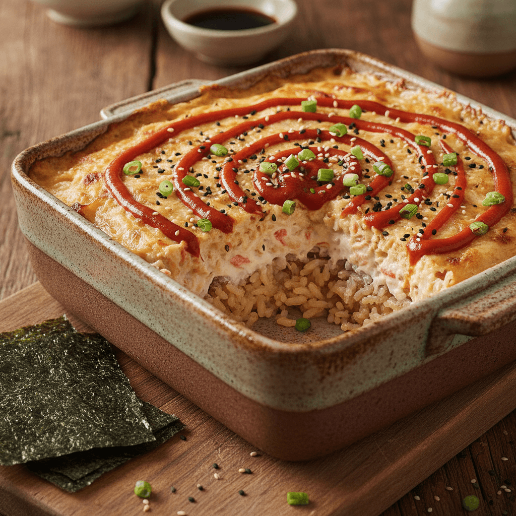 Easy Halal Sushi Bake: A Creamy, Shareable One-Pan Meal