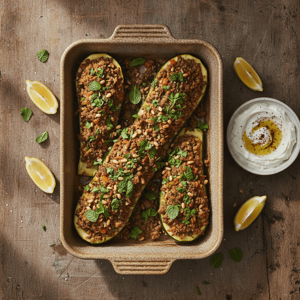 Stunning Spiced Lamb Zucchini Boats (Easy Recipe)