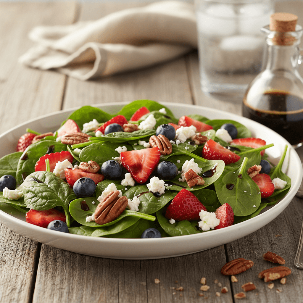 Vibrant Strawberry Spinach Salad with Balsamic Glaze