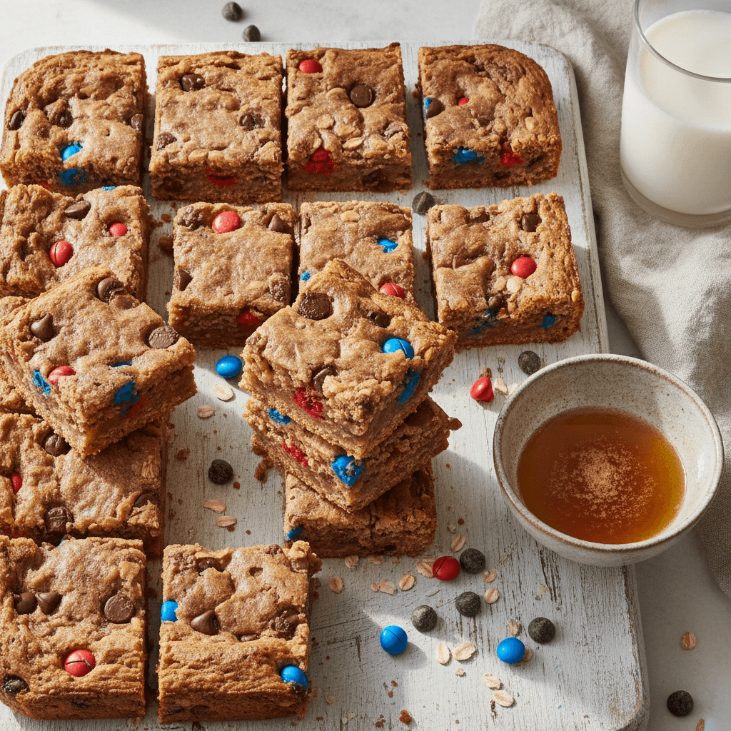 Ultimate Browned Butter Monster Blondies (Festive Bars)