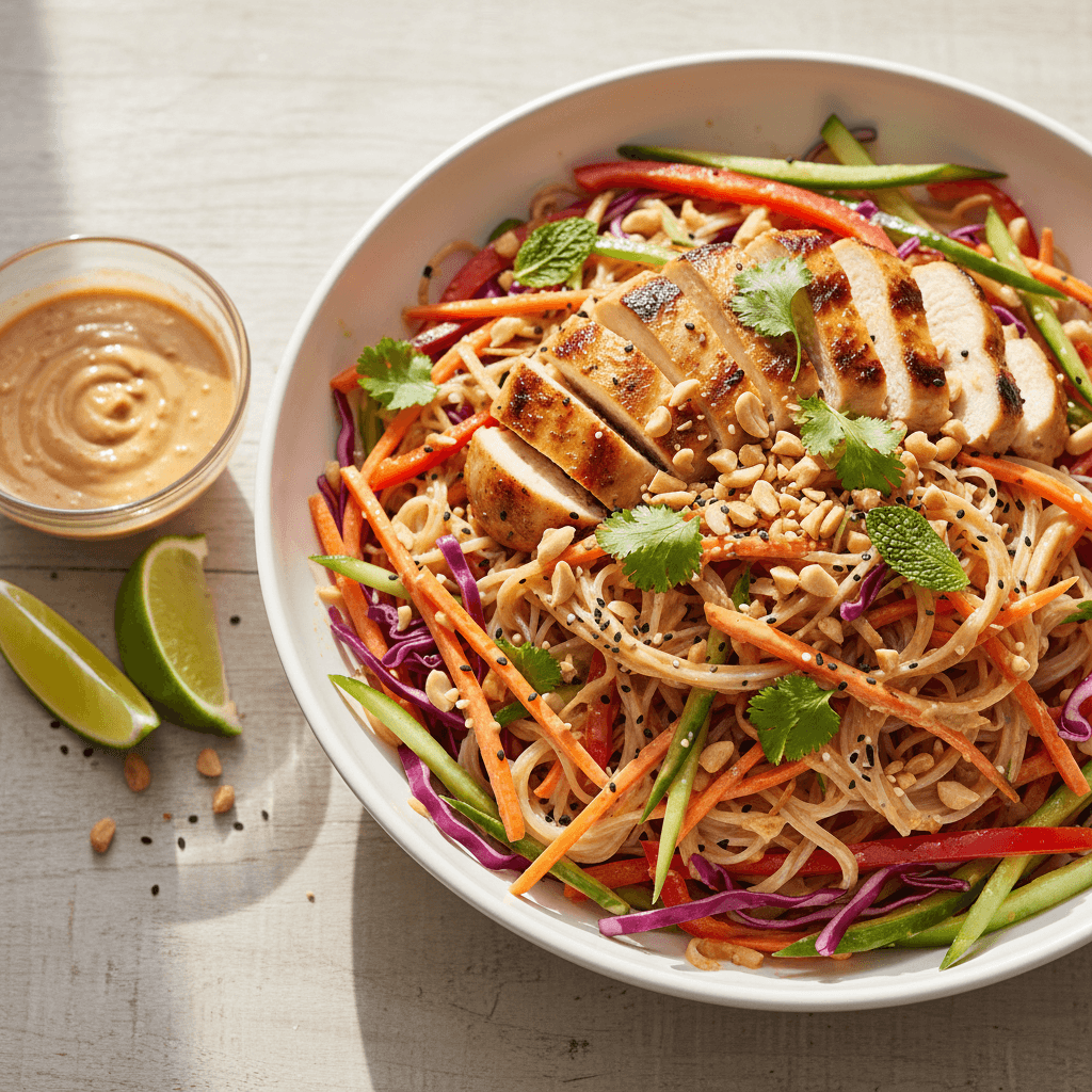 Best Thai Noodle Salad with Peanut Dressing (Easy Recipe)