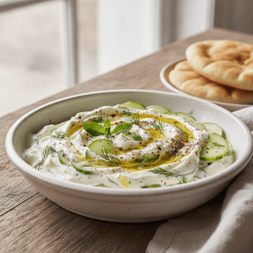 Creamy Cucumber Salad (with a Fresh Levantine Twist!)