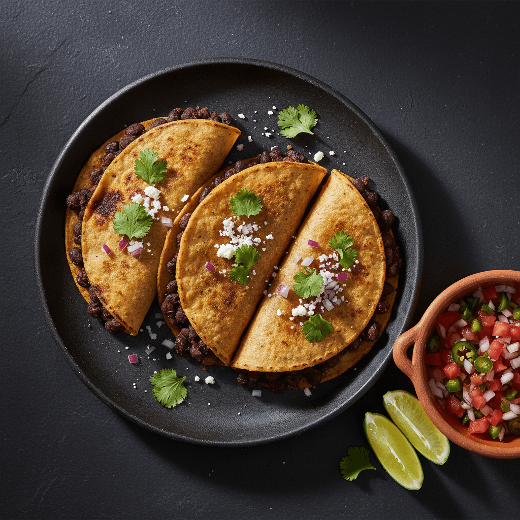 Crispy Black Bean Tacos (Vegetarian, Easily Vegan)