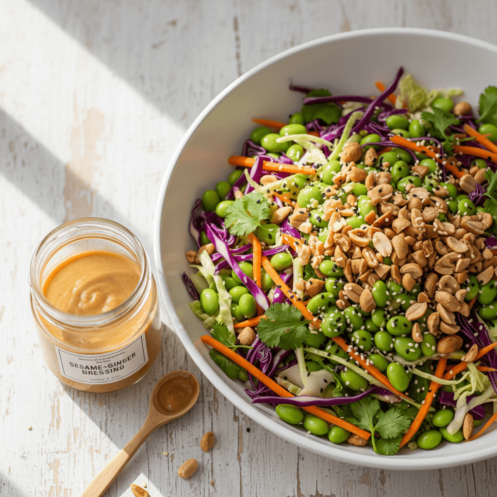 Edamame Peanut Crunch Salad (Easy & Vibrant Recipe!)