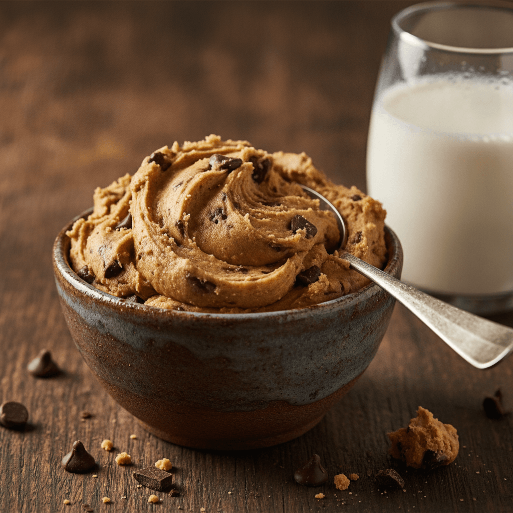 10-Minute Edible Chocolate Chip Cookie Dough for One