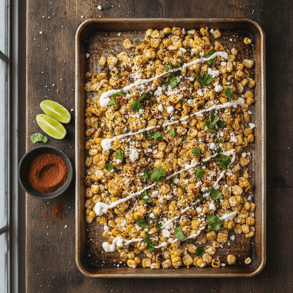 Easy Sheet Pan Elote Corn Recipe (One Pan!)