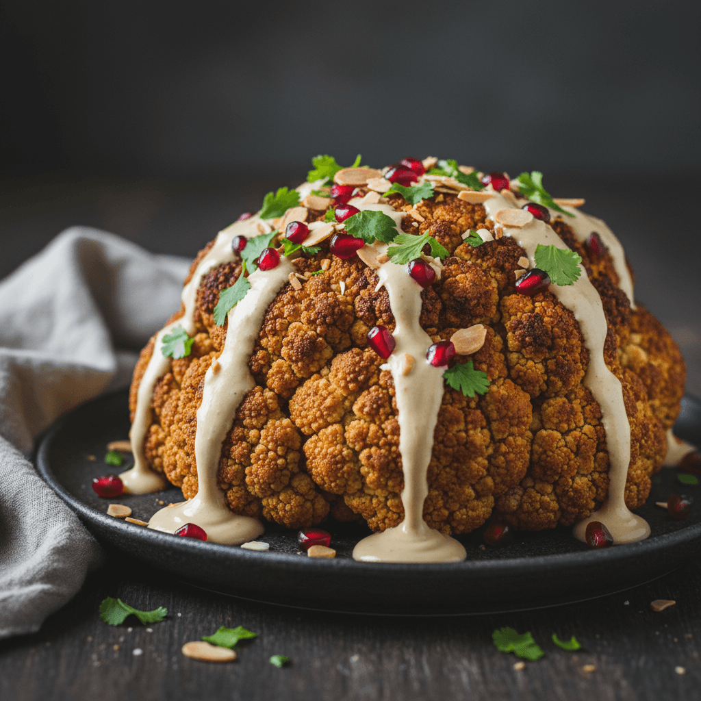 Moroccan Cauliflower with Tahini-Honey (Easy Recipe)