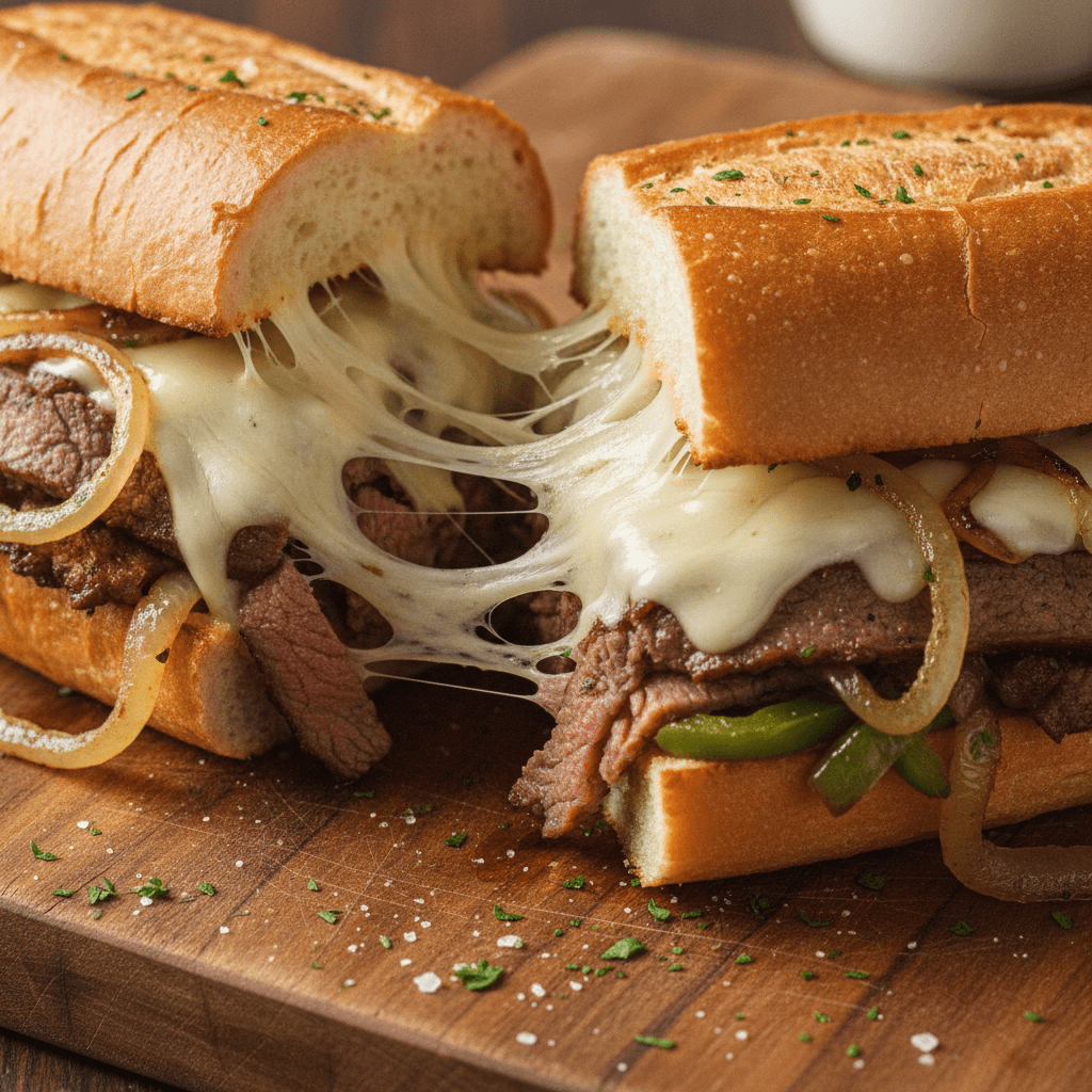 Ultimate Philly Cheese Steak Sandwich Recipe (Easy & Halal)