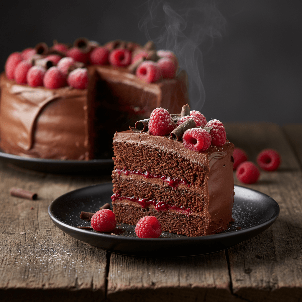 Rich Raspberry Chocolate Layer Cake (Easy Recipe)