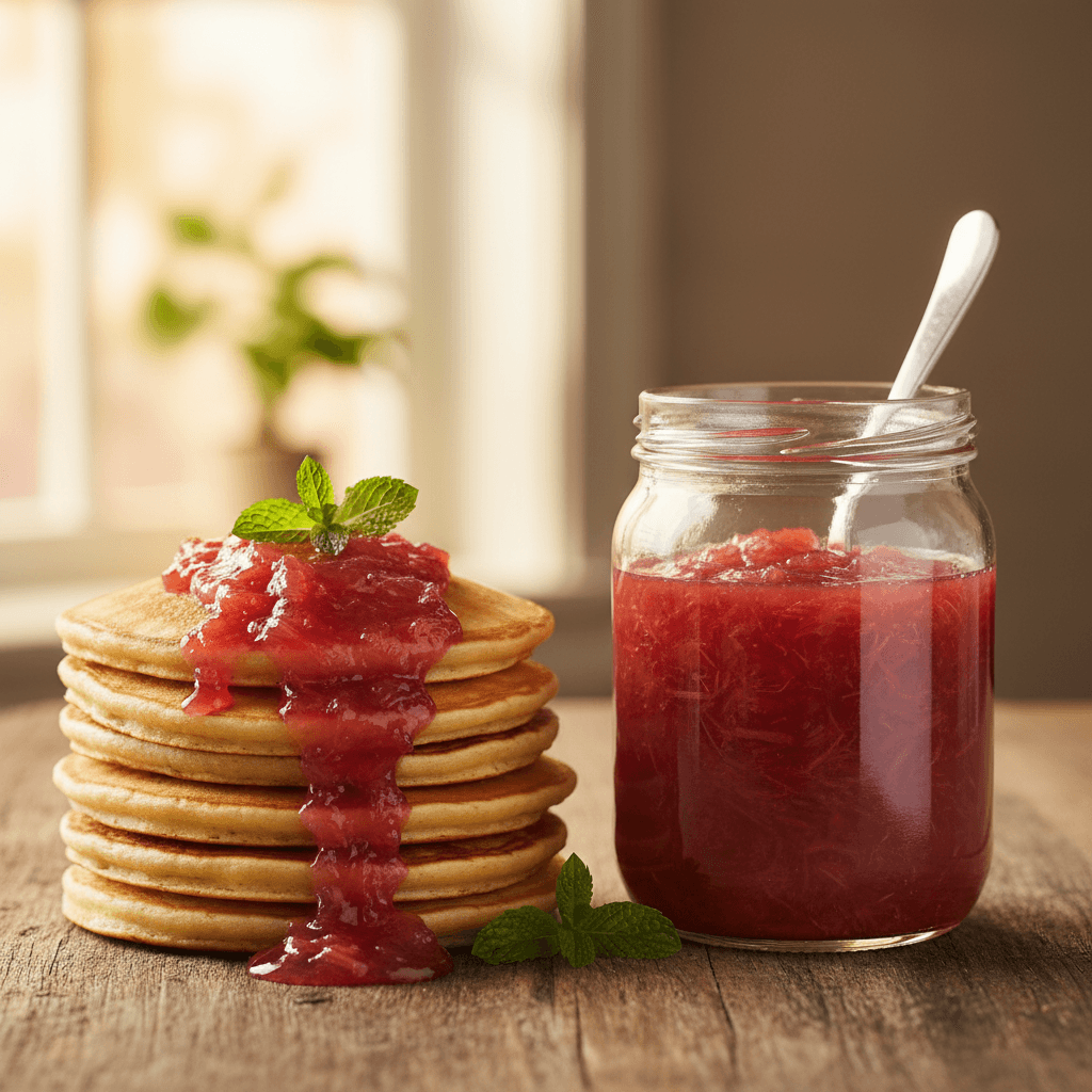 Easy Tangy Rhubarb Sauce Recipe (Homemade Topping)
