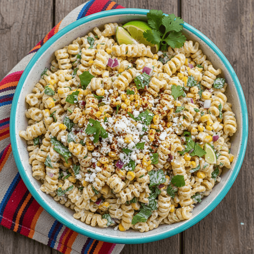 Creamy Mexican Street Corn Pasta Salad Recipe