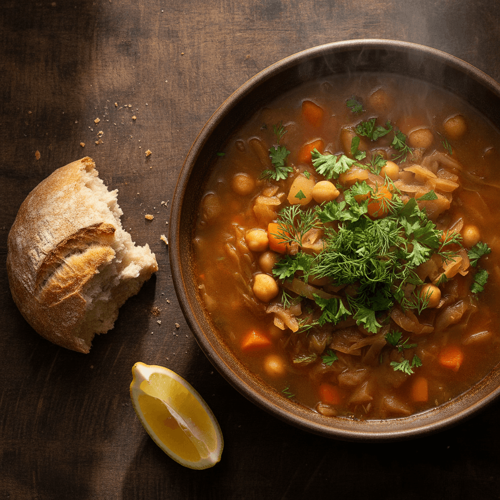 Hearty Vegetable Cabbage Soup (Vegan + Healthy)