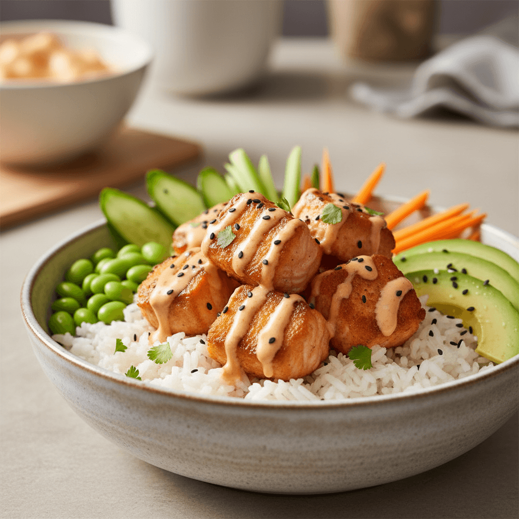 Easy Bang Bang Salmon Bites Bowls (30-Minute Recipe)