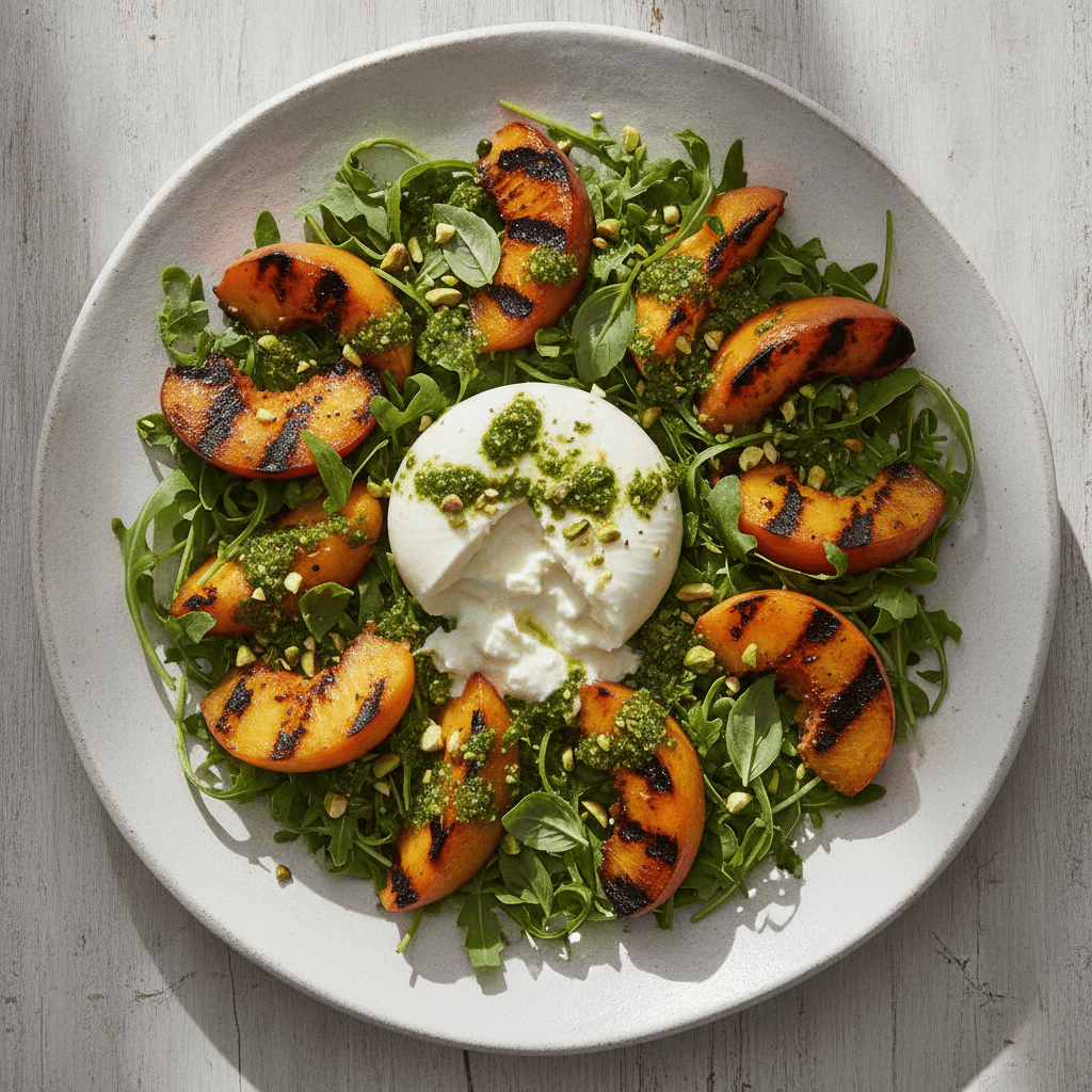 Stunning Grilled Peach Burrata Salad (Easy & Elegant)